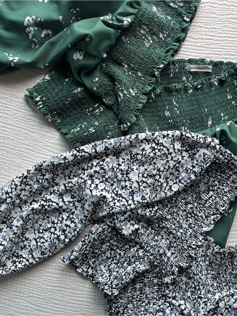 Abercrombie Floral Smocked Puff Sleeve Tops Bundle Small Cottagecore